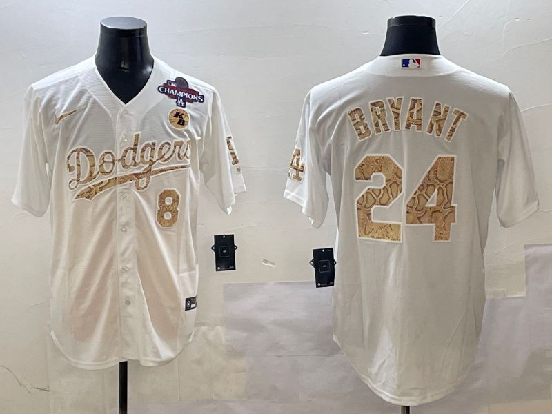 Men Los Angeles Dodgers #24 Bryant White Fashion Game 2025 Nike MLB Jersey style 30611->los angeles dodgers->MLB Jersey